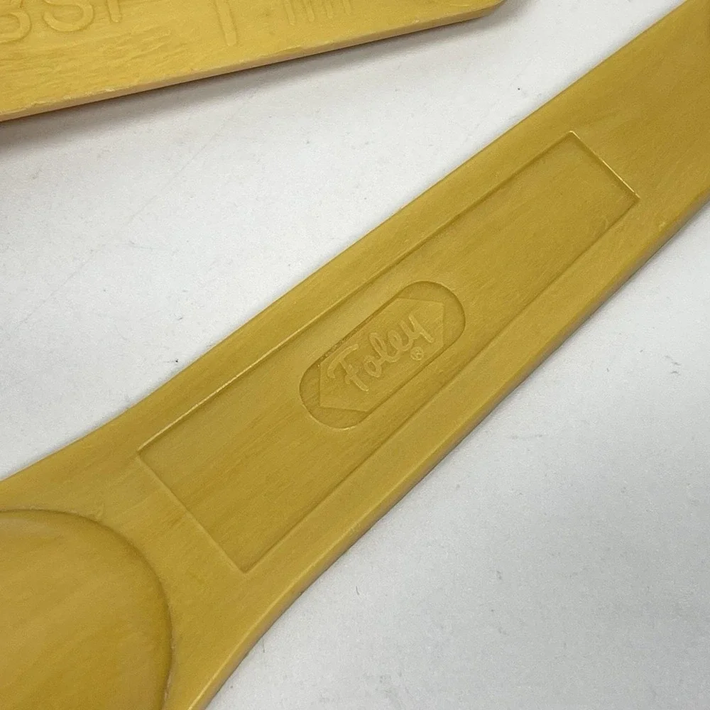 Vintage 1970s Foley Nesting Measuring Cups Spoons Set Of‎ 7 Piece Harvest Gold